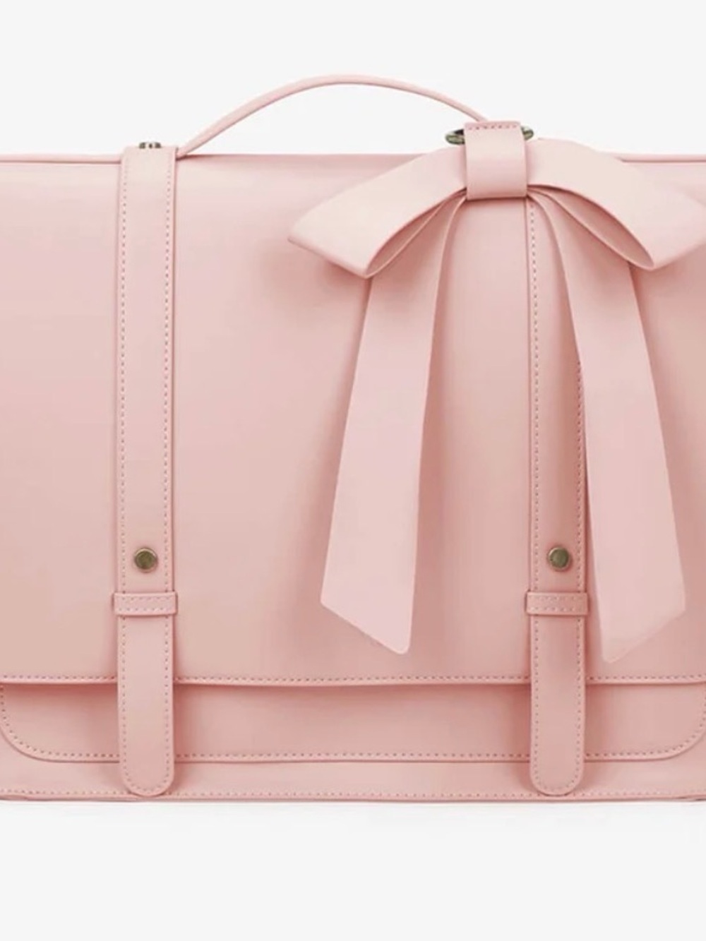 Classic Pink Bow-Accent Satchel - Women Bags